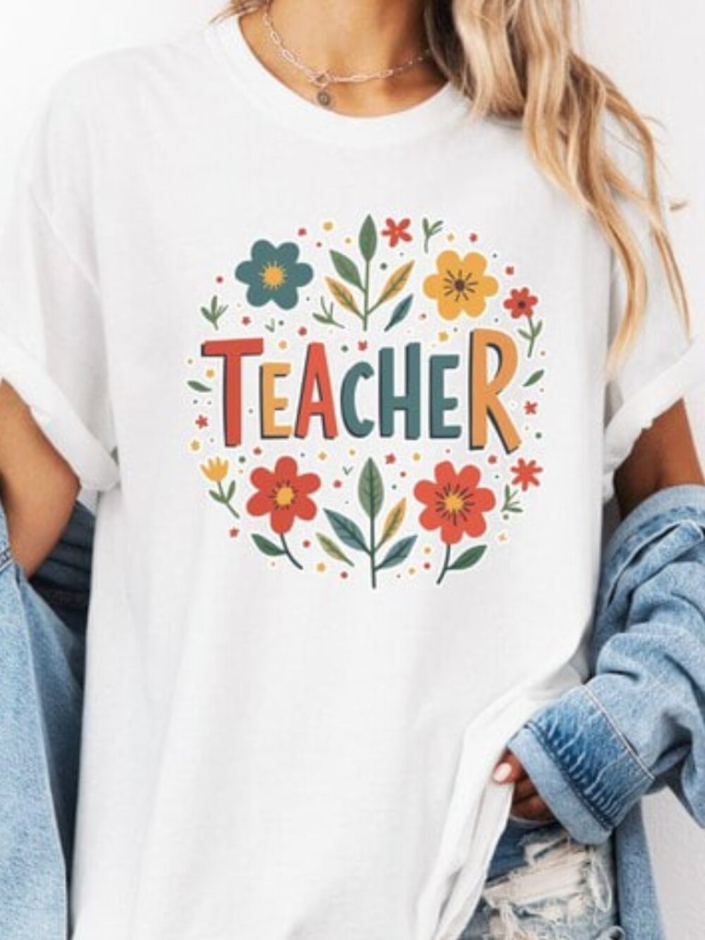 Floral Back To School Shirt, Teacher Tee, Back To School Gift